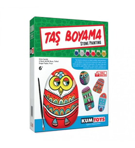 Taş Boyama Seti Doğal Taş Stone Painting Yetişkin Ve Çocuk Eğlenceli Boyama Oyunu Orijinal Türk Malı