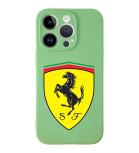 Apple iPhone 14 Pro Max  Lansman Kılıf Ferrari  Tasarımlı Altı Kapalı İçi Kadife Kaplı  Kapak (Şeffaf)