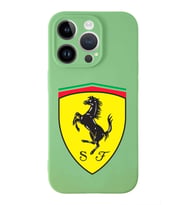 Apple iPhone 14 Pro Max  Lansman Kılıf Ferrari  Tasarımlı Altı Kapalı İçi Kadife Kaplı  Kapak (Şeffaf)