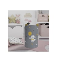 MEKTA HOME BEBEK VE ÇOCUK ODASI Sarı Filli Balon Desenli Oyuncak Sepeti
