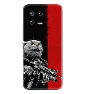 Xiaomi 13 Kılıf Silikon Desen Özel Seri Çılgın Kedi 1674