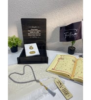 Kişiye Özel Ahşap Kutulu Kur’an-ı Kerim Seti  Hediye Seti