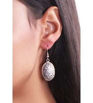 Kadın Antik Gümüş Kaplama Sallantılı Model Osmanlı Motifli Küpe