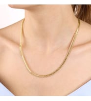 14 Ayar Altın Viyana Zincir 50 Cm  (Çok Renkli)