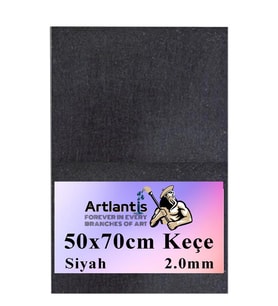Siyah Keçe 50x70 cm 2.0 mm 1 Adet Renkli Hobi Keçesi Elişi Keçesi Anasınıfı Kreş Okul Öncesi
