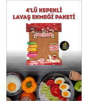 4'LÜ EKŞİ MAYALI KEPEKLİ LAVAŞ TANDIR EKMEĞİ ( DİYABETİK EKMEK) 330 Gr.