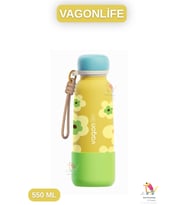 VAGONLİFE 550ML Bilek Askılı Desenli Paslanmaz Çelik Termos 4 Renk (Sarı)