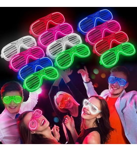 Dodes Glow Işıklı Panjur Parti Gözlüğü 12 Adet