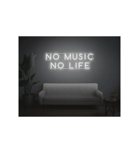 NO MUSİC NO LIFE Yazılı Neon Tabela