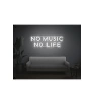 NO MUSİC NO LIFE Yazılı Neon Tabela