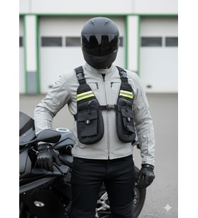 Motosiklet Ve Bisiklet Çok Cepli Yelek Tipli Göğüs Çanta Lüx Motor Çantası Yeni