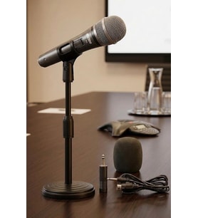 Lastvoice Lv-45ST Masa Tipi Ayaklı Standlı Kablolu EL Mikrofon (Stand Kablo Tutacak Aparat)