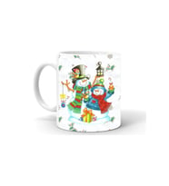 Yılbası Noel Temalı Baskılı Seramik Beyaz Kupa