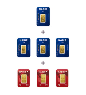 Nadir Gold 24 Ayar 13 Gram Külçe Altın (4 Adet 2,5 Gram Külçe Altın + 3 Adet 1 Gram Külçe Altın )