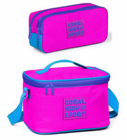 Coral High Sport Pembe Mavi Beslenme ve Kalem Çantası Okul Seti