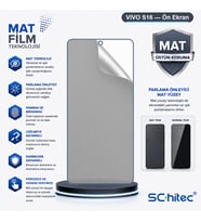 SChitec VIVO S16 Uyumlu Ön Yüzey Mat Hidrojel Ekran Koruyucu