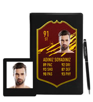 Kişiye Özel Fut Kart Defter Kalem & Instagram Çerçeve Hediye Seti