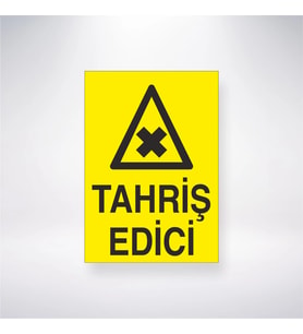 Tahriş Edici 21x28 Arkası Yapışkanlı Levha