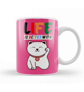 Funny Cat Lover Gifts For   Men Kkids Kupa Bardak Porselen