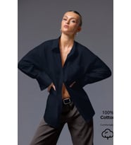 Kadın Oversize Gömlek Uzun Kollu Basic Salaş Kesim Poplin Trend Şık Günlük Gömlek