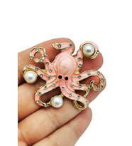 Ocean Pearl Ahtapot Tasarım Broş