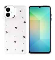 Samsung Galaxy A06 Uyumlu Kılıf Airbag Tasarımlı Simli Şeffaf Zore Kutup Kapak