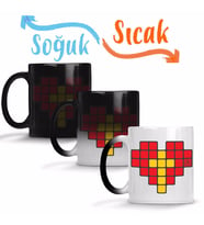 Tetris Sihirli Kupa Bardak Porselen