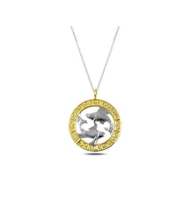 Gümüş Gold Balık Burcu Kolye CSR2183115