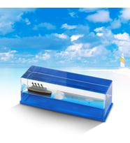 Cruise Gemisi Sıvı Drift Şişesi Titanic Model Batmaz Yolcu Gemisi Masa Dekorasyonu (Mavi)