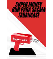 Para Dolar Atma Makinası Super Money Gun Para Saçma Fırlatma Tabancası