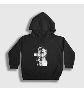 Presmono Unisex Çocuk Siyah Lost On You Lp Laura Pergolizzi Kapüşonlu Sweatshirt 304528tt