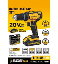 Darbeli Akülü Matkap Seti Çift Akülü 20 Volt 1.5 Amper