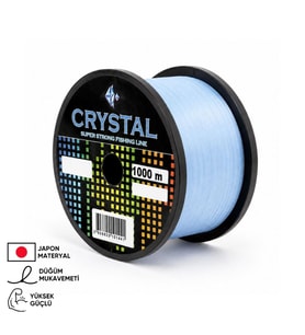 1000 MT Bobin Misina - Crystal - Mavi - Ekstra Güçlü - 0,20 MM