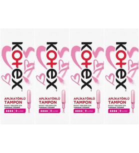 Kotex Aplikatörlü Tampon Süper 32 Li Set (4PK*8)