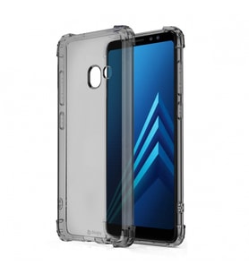 Blogy Galaxy A8 Plus ile Uyumlu Crystal Fit Kılıf Smoke Black