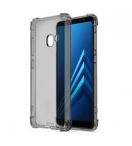 Blogy Galaxy A8 Plus ile Uyumlu Crystal Fit Kılıf Smoke Black