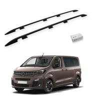 Turtle Opel Zafira Life (Mk3) 2019-2025 / Uzun Şasi Tavan Çıtası Crown Siyah