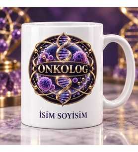 Onkolog Kupa Bardak DNA ve Hücre Desenli