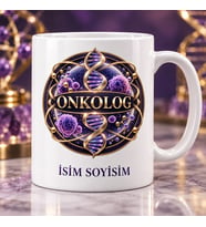 Onkolog Kupa Bardak DNA ve Hücre Desenli