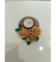 Güllü Mumluk - Dekoratif Ev Aksesuarı