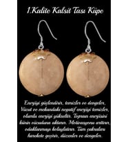 Sertifikalı Kalsit Taşı Doğal Taş Küpe (Çok Renkli)