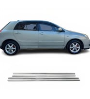 Toyota Corolla Hb Krom Cam Çıtası 2002-2006 4 Parça Paslanmaz Çelik Krom