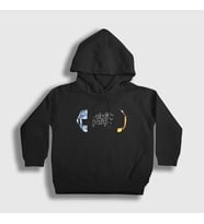 Presmono Unisex Çocuk Siyah Memories Daft Punk Kapüşonlu Sweatshirt 60141tt