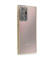 Samsung Galaxy Note 20 Ultra Kılıf Razer Lensli Silikon - Gold