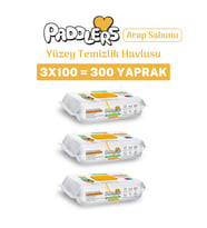 Paddlers Easy Clean Arap Sabun Katkılı Yüzey Temizlik Havlusu 3x100 (300 Yaprak)