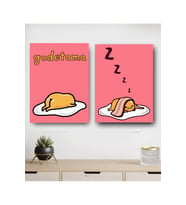 Gudetama Kuromi Kapı Süsü Konsept Dekor Tablo 2'li(19x28 cm)