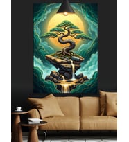Bonsai ağacı Zen sanatı Dekoratif Kanvas - Mdf Ahşap Tablo