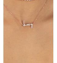 Kişiye Özel Şık Honey / Bal Kolye 925K Gümüş (Rose)