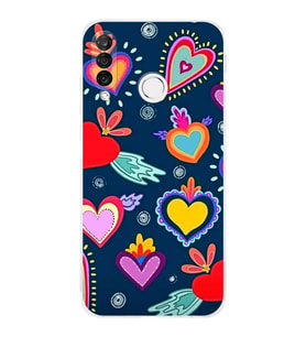 PrintiFy Huawei P30 Lite ile Uyumlu Retro Color 3  Kamera Korumalı Şeffaf  Kılıf