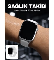 Mey İthalat® 3 Kordonlu Akıllı Saat Bluetooth Arama ve Akıllı Bildirim Destekli